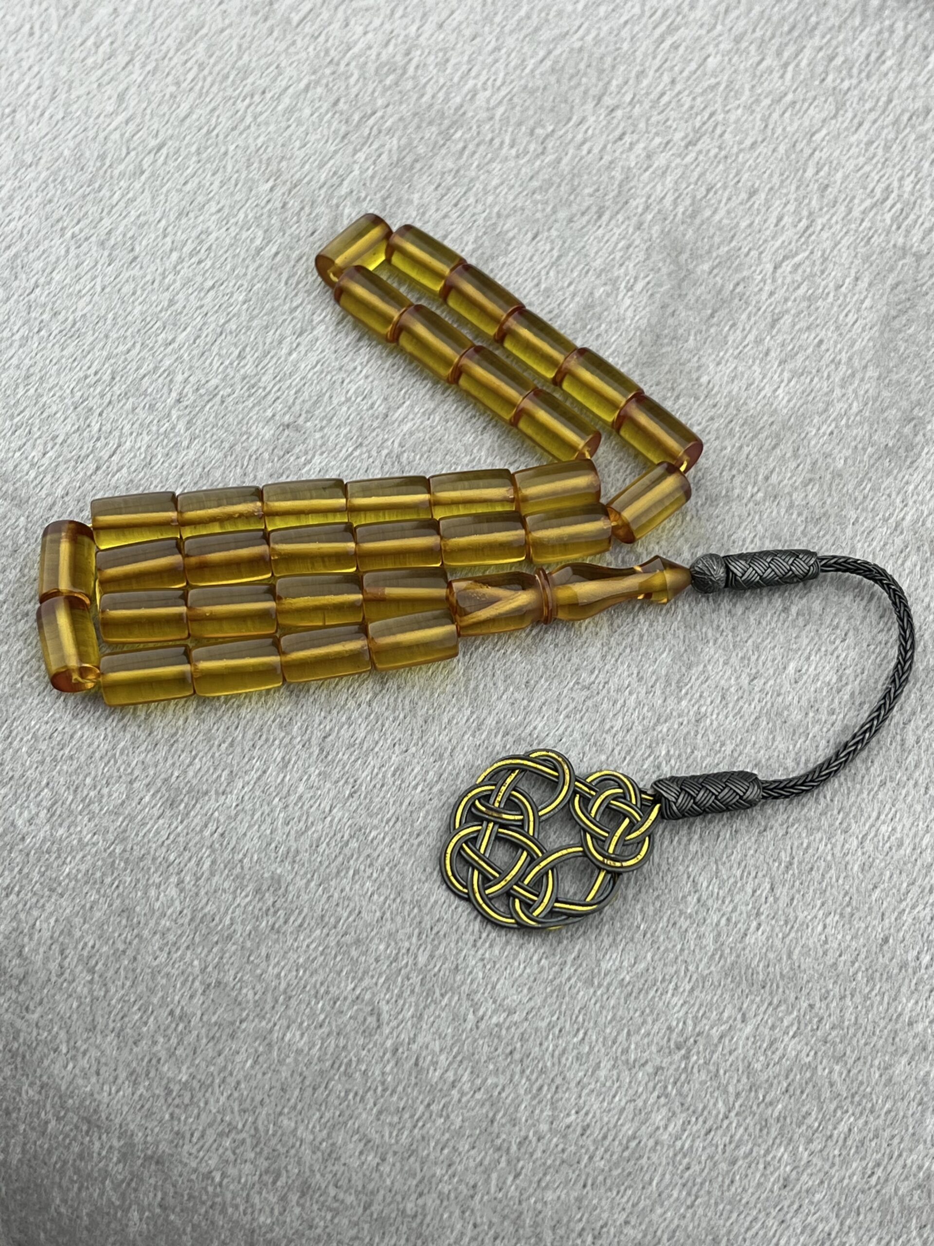 Ateş Kehribar Gümüş Püskül - Görsel 2